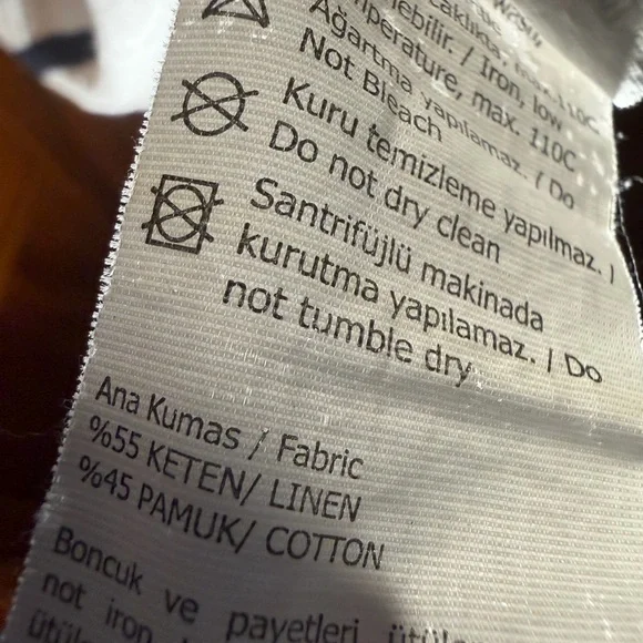 Ipekyol Women's Navy and White Striped Linen Blend Top With Metallic Detail - Picture 4 of 4